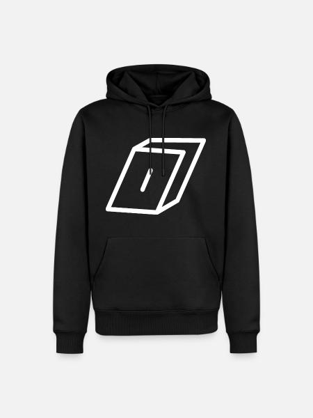 Outline Letter O - Men’s Premium Organic Hoodie - black