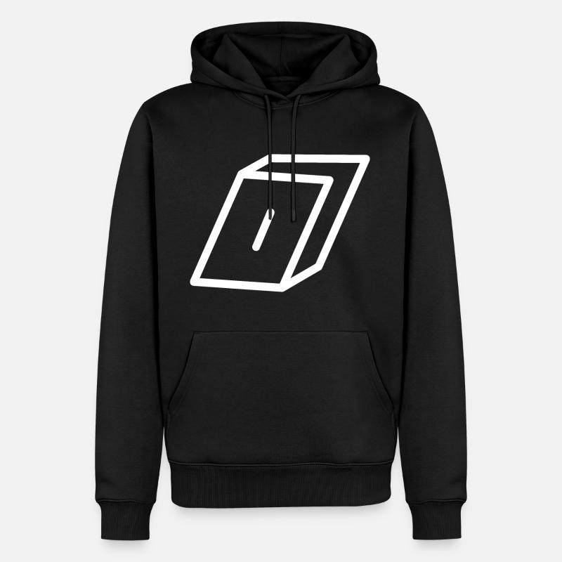 Lettre d’esquisse O - Sweat à capuche Premium bio Homme - noir