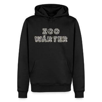 Zoo Wärter Schrift Zebra Design - Männer Premium Bio Hoodie - Schwarz - Vorne - Nico (187cm)