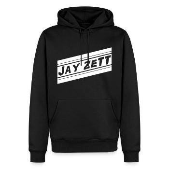 Jay Zett Trainingsjacke - Männer Premium Bio Hoodie - Schwarz - Vorne - Nico (187cm)