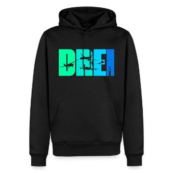 3. Geburtstag Junge 3 Jahre Flugzeug Flugzeuge - Männer Premium Bio Hoodie - Schwarz - Vorne - Nico (187cm)
