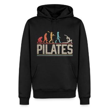 Evolution Pilates Frau Nice Fitness - Männer Premium Bio Hoodie - Schwarz - Vorne - Nico (187cm)
