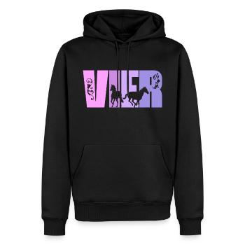 4. Geburtstag Mädchen 4 Jahre alt Pferde Pferd - Männer Premium Bio Hoodie - Schwarz - Vorne - Nico (187cm)