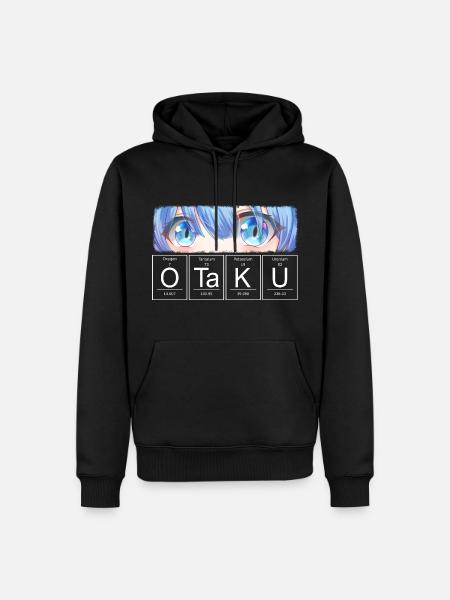 Otaku Anime Augen Chemisches Element - Männer Premium Bio Hoodie - Schwarz