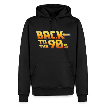 Back To The 90s retro party back to the 90s - Men’s Premium Organic Hoodie - black - Front - Nico (187cm)