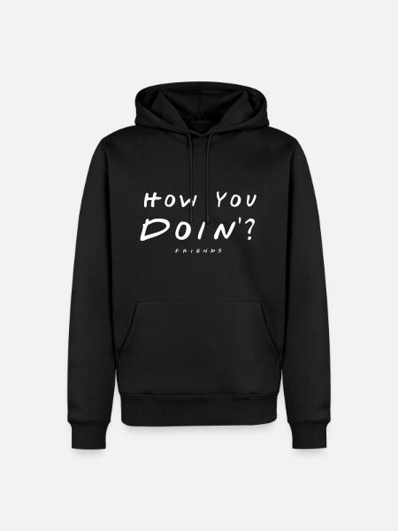 Friends How You Doin'? - Herre Premium økologisk hoodie - sort
