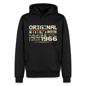 July 1966 Birthday Gift Born in July - Men’s Premium Organic Hoodie - black - Front - Nico (187cm)