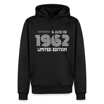 1962 Geburtstagsgeschenk 1962 Geschenkidee - Männer Premium Bio Hoodie - Schwarz - Vorne - Nico (187cm)