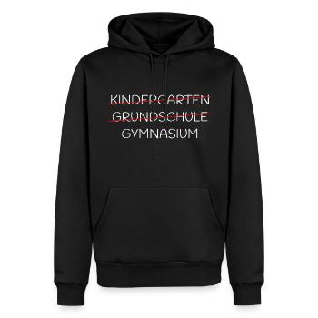 Gymnasium Schule - Männer Premium Bio Hoodie - Schwarz - Vorne - Nico (187cm)