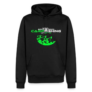 Karpfen Angeln Geschenk Angelbekleidung - Männer Premium Bio Hoodie - Schwarz - Vorne - Nico (187cm)