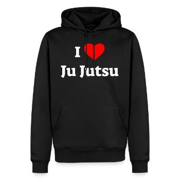 Love Ju Jutsu Kampfsport Ju-Jutsu Jujutsu Ju-Jitsu - Männer Premium Bio Hoodie - Schwarz - Vorne - Nico (187cm)