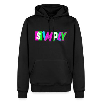 Simply - Männer Premium Bio Hoodie - Schwarz - Vorne - Nico (187cm)
