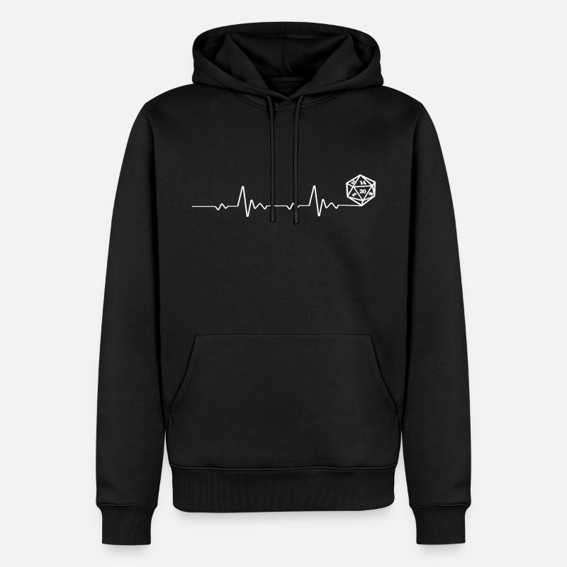 ECG Cube D20 - Sweat à capuche Premium bio Homme - noir