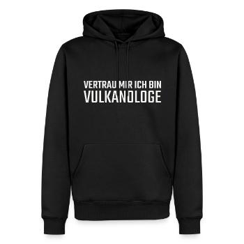 Vulkanologe Vertrau mir Vulkanologie - Männer Premium Bio Hoodie - Schwarz - Vorne - Nico (187cm)