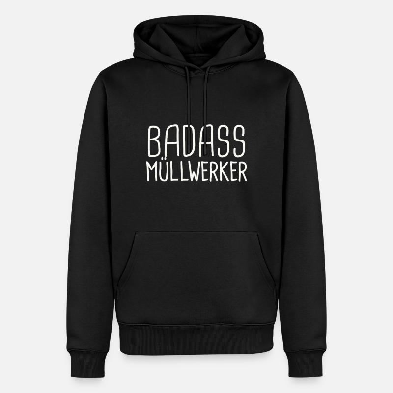 Ramasseur d’ordures Badass - Sweat à capuche Premium bio Homme - noir