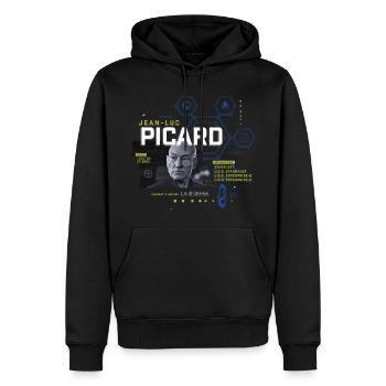 Star Trek Picard Jean-Luc Picard - Männer Premium Bio Hoodie - Schwarz - Vorne - Nico (187cm)
