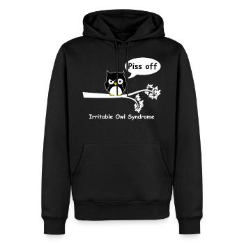 Irritable owl syndrome 2 - Sweat à capuche Premium bio Homme - noir - Devant - Nico (187cm)