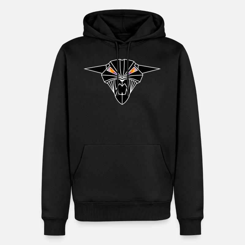 BIONIC DEVIL CAT - Men’s Premium Organic Hoodie - black
