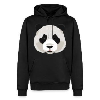 Panda Pandabär - Männer Premium Bio Hoodie - Schwarz - Vorne - Nico (187cm)
