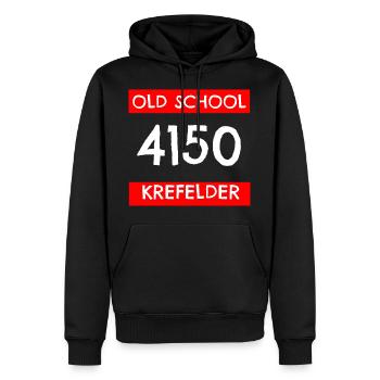Old school Krefelder Krefeld alte Postleitzahl PLZ - Männer Premium Bio Hoodie - Schwarz - Vorne - Nico (187cm)