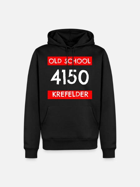 Vanha koulu Krefeld Krefeld vanha postinumero Postinumero - Premium luomulaatuinen miesten huppari - musta