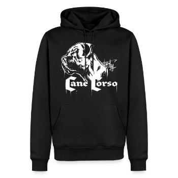 Cane Corso - Männer Premium Bio Hoodie - Schwarz - Vorne - Nico (187cm)