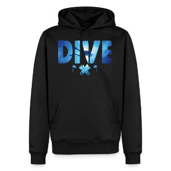 Plongée sous-marine Plongée dans les ombres profondes - Plongée - Sweat à capuche Premium bio Homme - noir - Devant - Nico (187cm)