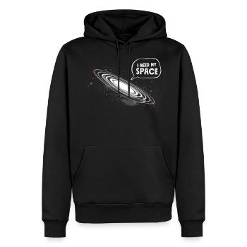 Astronaute drôle astronaute j'ai besoin de mon espace - Sweat à capuche Premium bio Homme - noir - Devant - Nico (187cm)