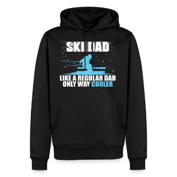 Funny Ski Dad - Skiing daddy vatertag geschenk - Männer Premium Bio Hoodie - Schwarz - Vorne - Nico (187cm)