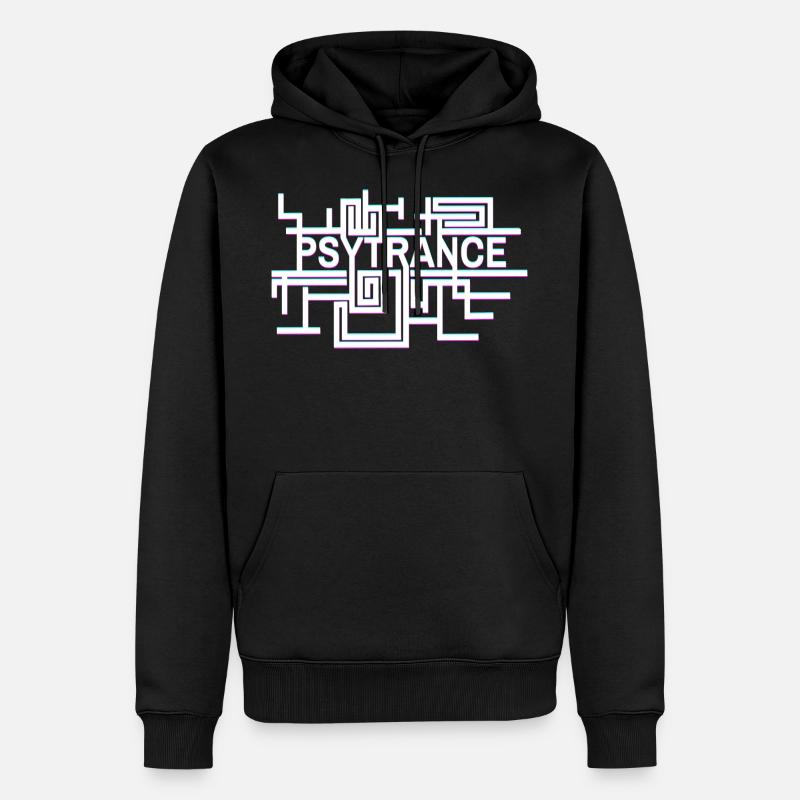 Psytrance Optik - Männer Premium Bio Hoodie - Schwarz