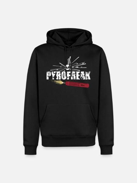 Pyro Freak - Männer Premium Bio Hoodie - Schwarz