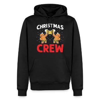 Lebkuchenmann christmas drinking - Männer Premium Bio Hoodie - Schwarz - Vorne - Nico (187cm)
