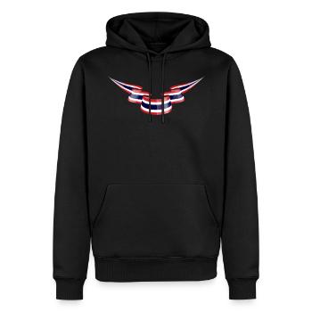 Thailand Flagge Banner - Männer Premium Bio Hoodie - Schwarz - Vorne - Nico (187cm)