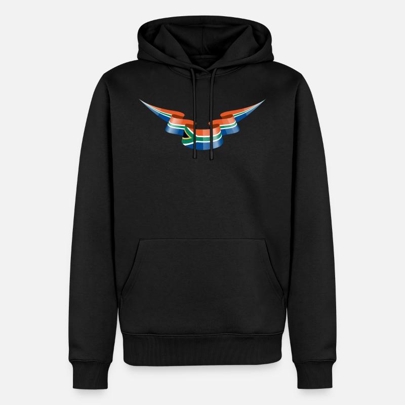Bannière drapeau Afrique du Sud - Sweat à capuche Premium bio Homme - noir