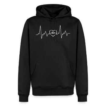 Herzschlag Schorle - Männer Premium Bio Hoodie - Schwarz - Vorne - Nico (187cm)