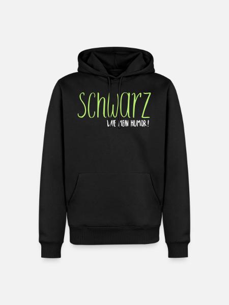 Schwarzer Humor - Männer Premium Bio Hoodie - Schwarz