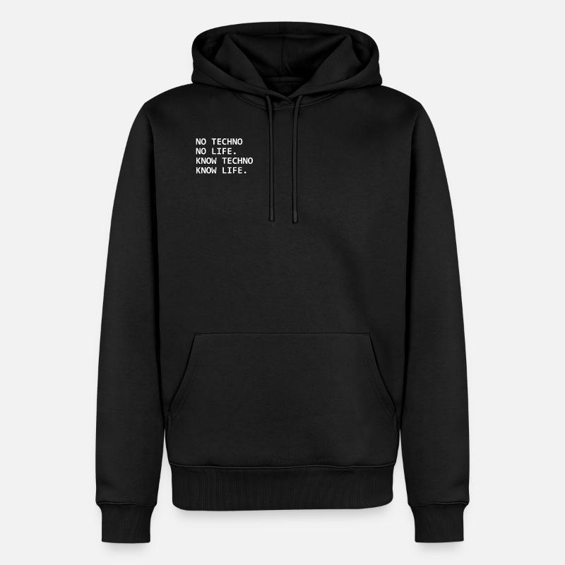 Kennen Sie Techno - Männer Premium Bio Hoodie - Schwarz