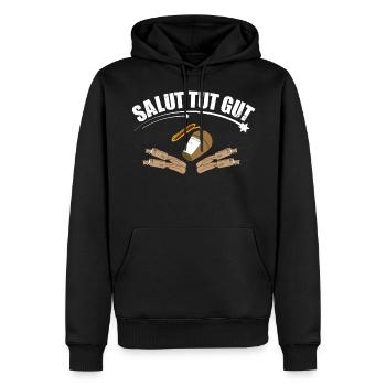 Pyro Salut tut gut Feuerwerk - Männer Premium Bio Hoodie - Schwarz - Vorne - Nico (187cm)