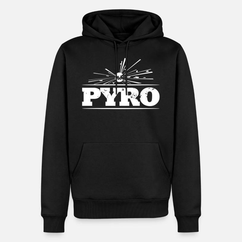 Pyro Explosive Feuerwerk - Männer Premium Bio Hoodie - Schwarz