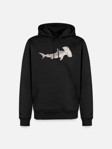 Great hammerhead, shark, shark - Men’s Premium Organic Hoodie - black