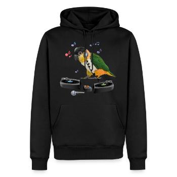 Caique - Sweat à capuche Premium bio Homme - noir - Devant - Nico (187cm)