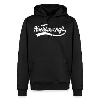 Nachbarschaft Nachbar Nachbarin Nachbarschaftsfest - Männer Premium Bio Hoodie - Schwarz - Vorne - Nico (187cm)
