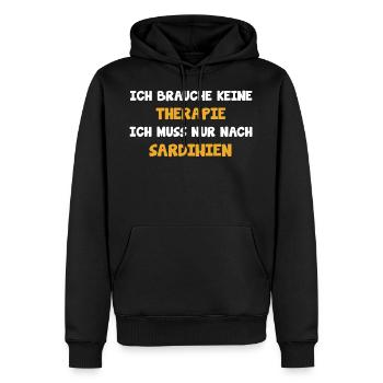 Sardinien Italia Sprüche - Männer Premium Bio Hoodie - Schwarz - Vorne - Nico (187cm)