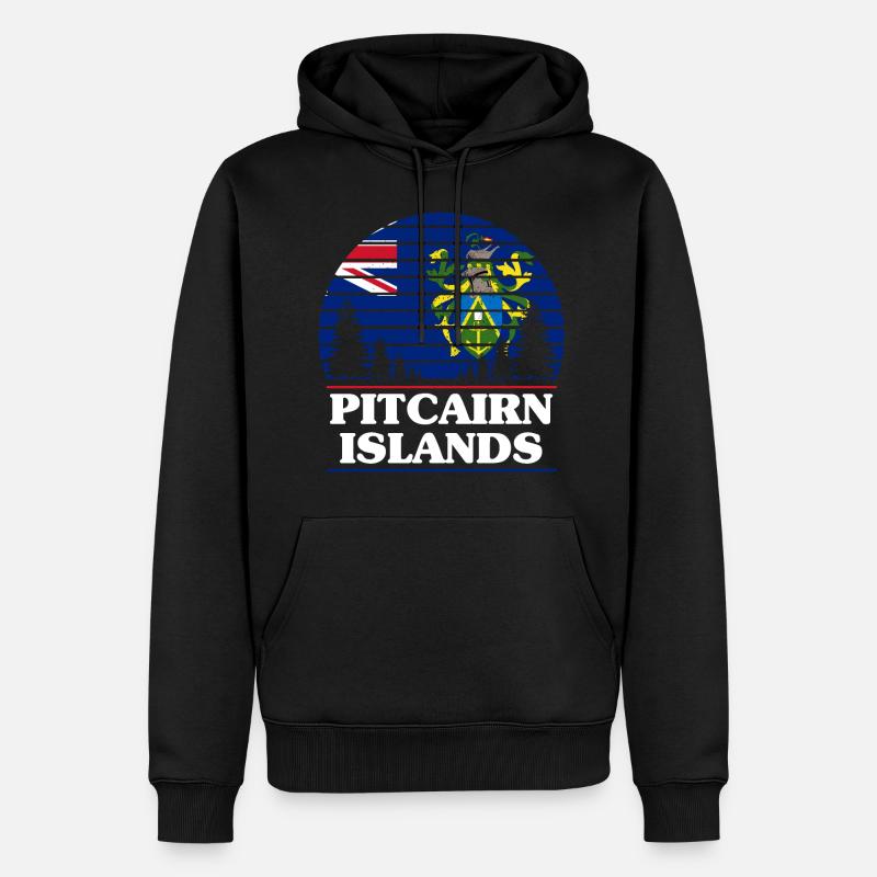 Pitcairninseln - Männer Premium Bio Hoodie - Schwarz