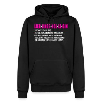 beste Kollegin Lieblingskollegin Kollegin Geschenk - Männer Premium Bio Hoodie - Schwarz - Vorne - Nico (187cm)