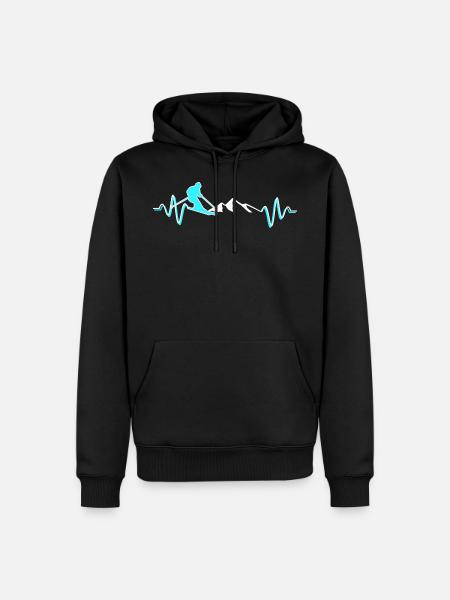 skier - Men’s Premium Organic Hoodie - black