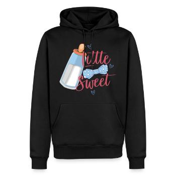 Bébé petit et doux - Sweat à capuche Premium bio Homme - noir - Devant - Nico (187cm)
