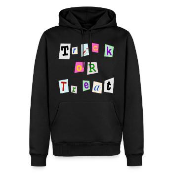 Des bonbons ou des bonbons pour Halloween - Sweat à capuche Premium bio Homme - noir - Devant - Nico (187cm)