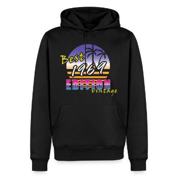 Best Edition 1969 - Männer Premium Bio Hoodie - Schwarz - Vorne - Nico (187cm)