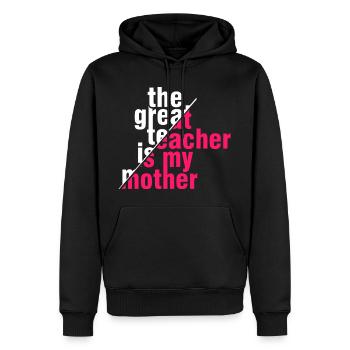 Great Teacher Mom Shirt – Gift Idea - Men’s Premium Organic Hoodie - black - Front - Nico (187cm)